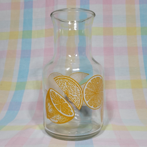 Vintage lemonade glass juice beverage picnic pitcher carafe drink jug - Picture 3 of 6